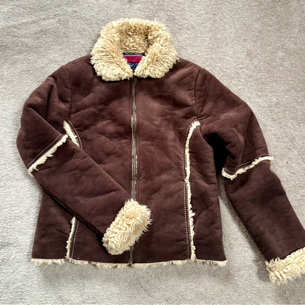Retro Faux Shearling Jacket – Cozy Vintage Boho Style